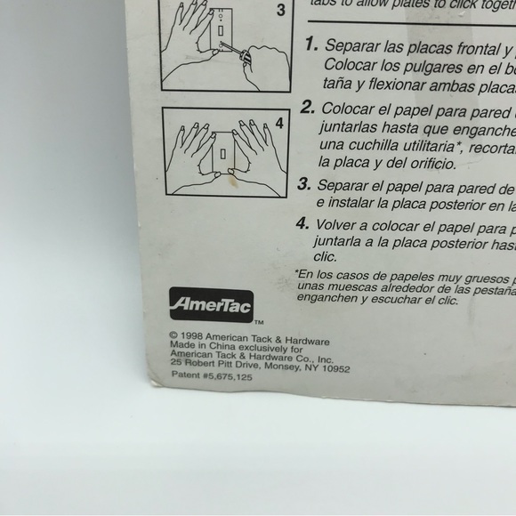 Amerelle Paper-It 2 Toggle Composite Wall Plate Light Switch Plate Wallpaper - Picture 5 of 7